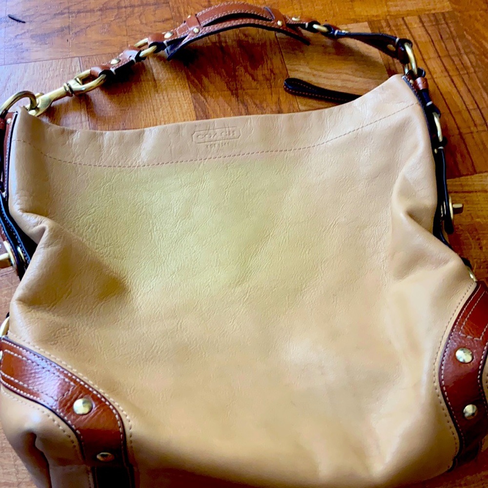 Coach pure leather bag